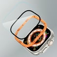 thumbnail image 3 of for Apple Watch Ultra 2 / Ultra Screen Protector 49mm - 9H Tempered Glass + Titanium Alloy Frame [Stay Original] Waterproof HD Glass Film for iWatch Ultra 49mm,Orange, 3 of 6