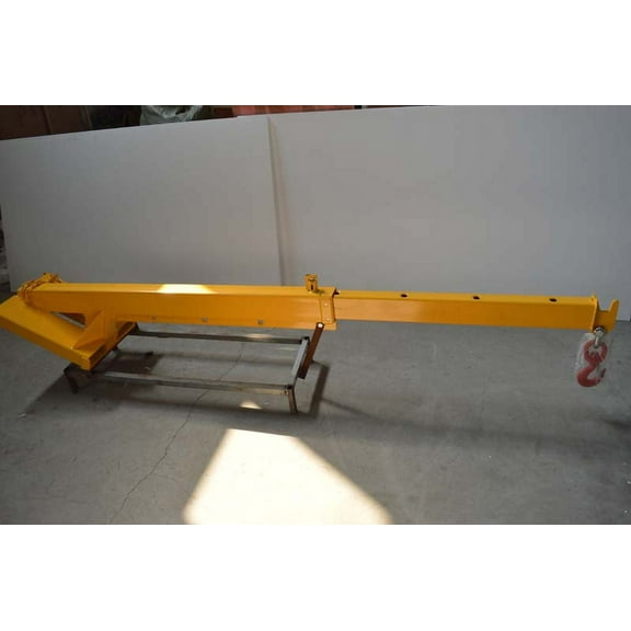 INTBUYING Adjustable Mobile Crane Lifting Hoist Truss Jib Boom Hook Forklift Lifting Hoist Swivel Hook Mobile Crane(6600 LB/ 3T Capacity)