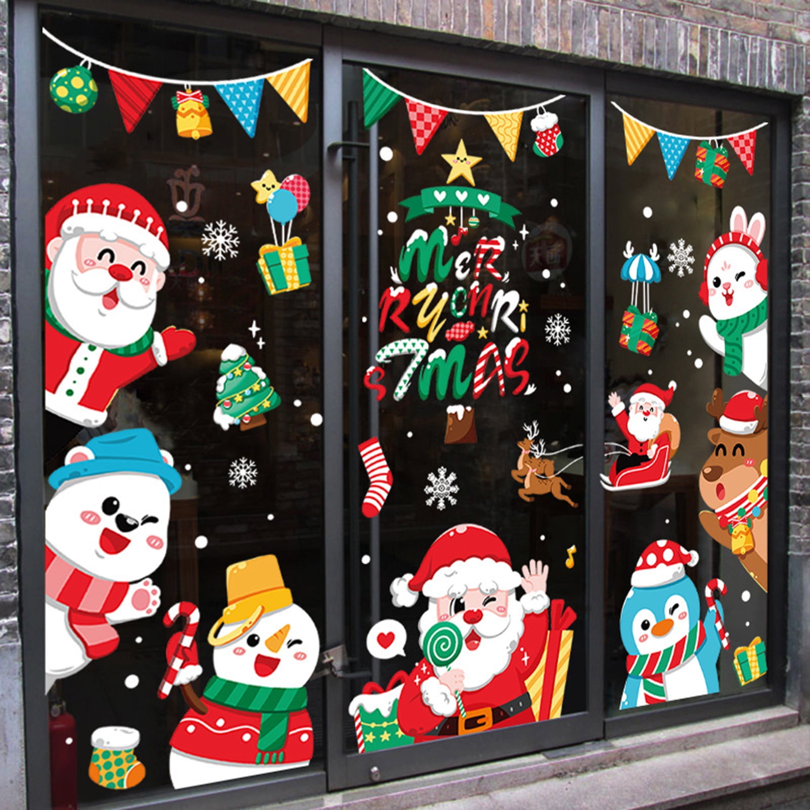 Travelwant Christmas Window Clings Large Merry Christmas Window Clings