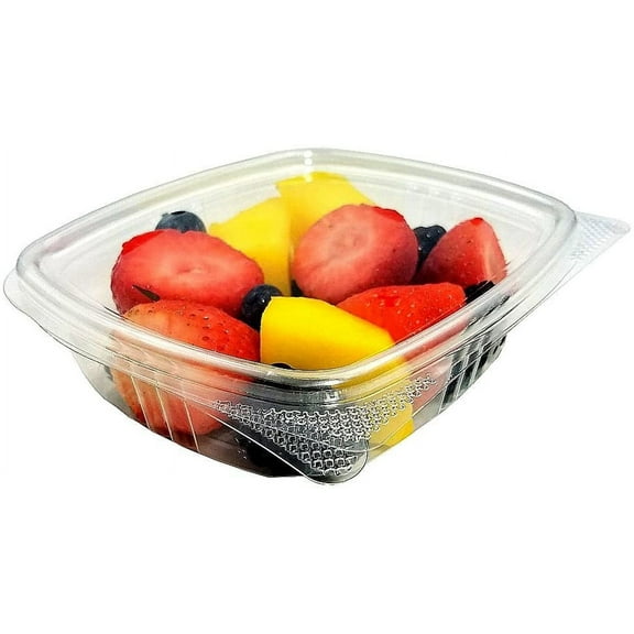 8 OZ RPET Clear HINGED LID Deli Container 200 Per Case