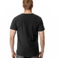 thumbnail image 2 of SWSMCLT Men's Cotton Henley Shirt Soft Short Sleeve Linen Henley Cool Tee Tshirt Basic V Notch Neck Fashion Summer Slim Fit Comfy Black X-Large, 2 of 4