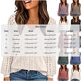 thumbnail image 4 of yillto Womens Sweaters Lace Long Sleeve V Neck Knit Fashion Tops Lightweight Dressy Trendy Sweater, 4 of 5