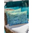 thumbnail image 4 of Waterproof Outdoor Throw Pillows with Inserts 12"x20" Set of 2,Turquoise Blue Teal Soft Decorative Pillowcases for Couch Bedroom,Chic Stained Glass Texture Pillow Covers for Sofa Living Room, 4 of 8