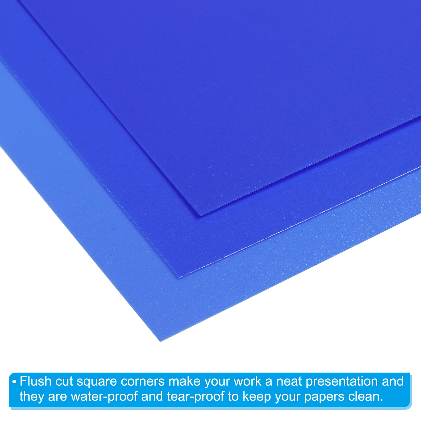 Uxcell 20 Mil Clear Binding Covers, 20Pcs for Report, Blue