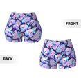 thumbnail image 5 of Picia pinkk flower crystal Skull Printed Workout Shorts for Women Seamless Scrunch Butt Lifting High Waisted Yoga Gym Booty Running Moisture-wicking Short Pants-Medium, 5 of 9