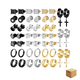 thumbnail image 1 of 48 pzs Aretes Hombre Con Piercing Acero Inoxidable Belug, Color Negro, plata y dorado, 1 of 5