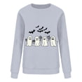 thumbnail image 4 of MexChoioe Women's Halloween Pumpkin Graphic Crewneck Sweatshirt Long Sleeve Casual Fall Winter Holiday Pullover Top, 4 of 7