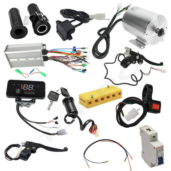 4500RPM 2500W 60V Electric Scooter Motor Brushless DC Motor Kits Electric Go Kart Motor with 60A Speed Controller, Throttle for E-Scooter E-Bike Dirt Bike Motorcycle