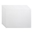 thumbnail image 1 of FASÄDE Ripple Matte White 18in x 24in Decorative Vinyl Backsplash Panel (5 Pack), 1 of 5