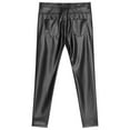 thumbnail image 5 of Sxiwei Men's Leather Pants Punk Rock Tight Skinny Leggings Motorcycle Gothic Pants Black 36, 5 of 7