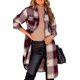thumbnail image 1 of Txlixc Chaquetas de lana de mujer, botones y chaquetas de color a cuadros Txlixc moda, 1 of 9