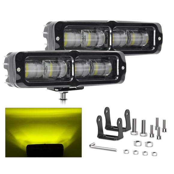 2 luces de trabajo LED de 6000K y 6 pulgadas para coche, ideales para conducir.