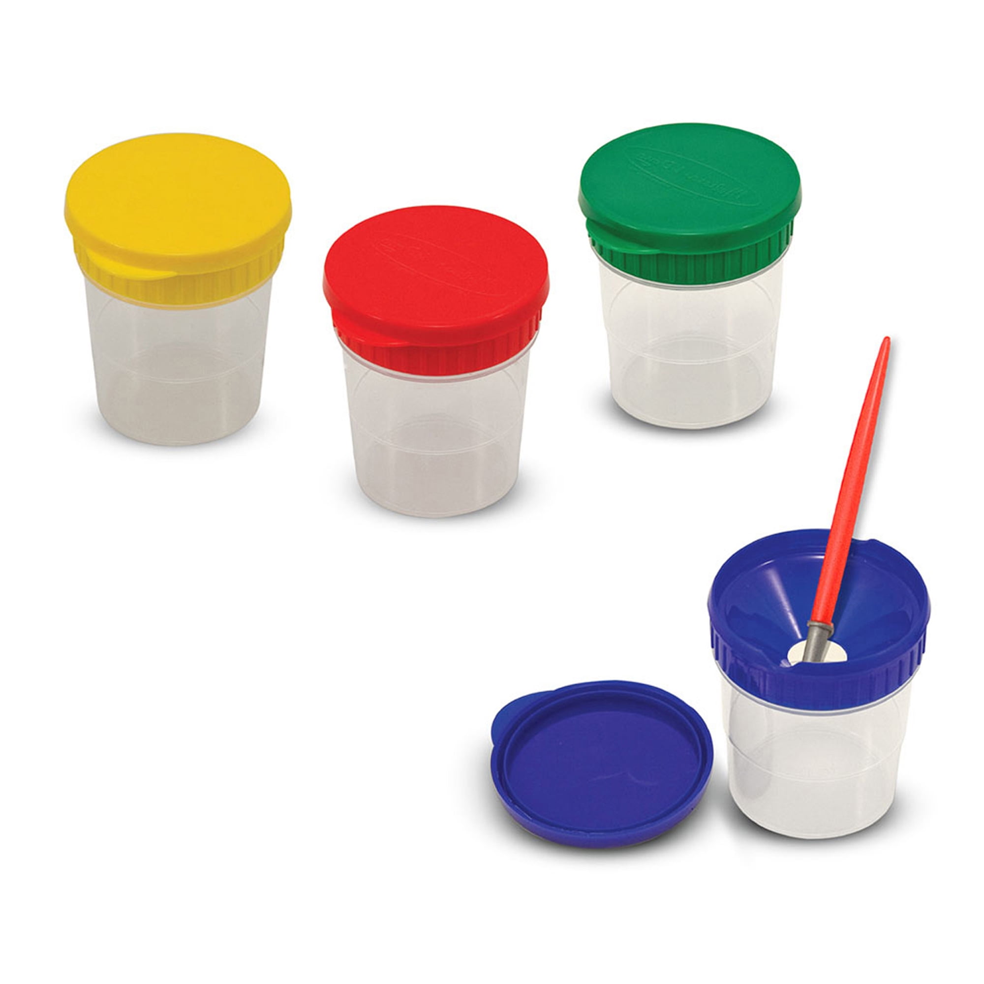 SpillProof Paint Cups, 4 Per Set, 3 Sets