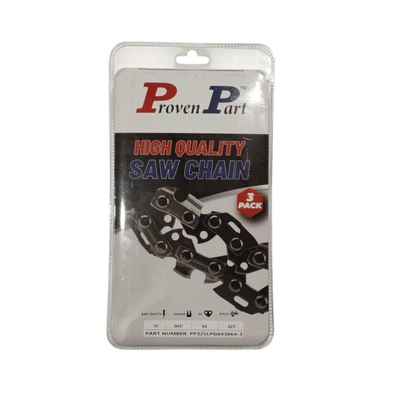 Proven Part 3 Pack 16" .325 .043 64DL Saw Chain For Husqvarna Fits 596553364