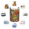 thumbnail image 6 of Daiia hippie Peace Love Laundry Hamper With Handles Large Storage Basket/Toy Organizer/Dirty Clothes Collapsible Waterproof For College Dorms, Bedroom,Bathroom, 6 of 8
