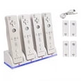 thumbnail image 3 of Soporte de carga,4Pcs 2800mAh Células recargables y Wii Cell Charge Dock Stand para Wii Remote Switc TOMSHOO Blanco, 3 of 7
