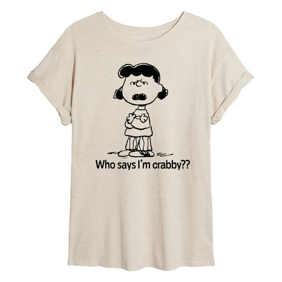 Peanuts - Who Says Im Crabby Lucy - Women's Oversized T-Shirt