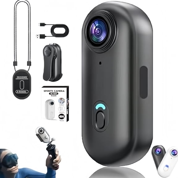 1080P Digital Camera / Wearable Action Camera Mini Portable Camera Ideal for Work, Outdoor Activities, Cycling, and Pet Photography. Features Digital Image Stabilization and JPEG File Format.