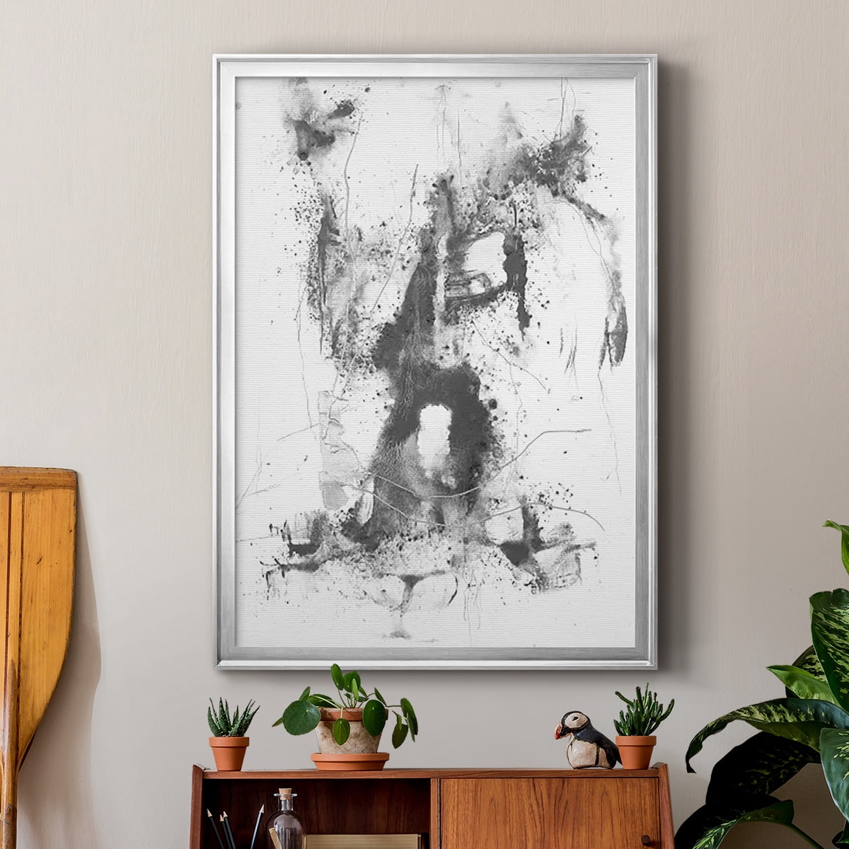 Graphite Abstract II Premium Framed Print, in Gold, Black, or Silver - Ready to Hang