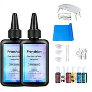 UV Lamp+200G UV Resin + Color Pigment+Mat+Tool+Glove-Upgrade Quick Cure! Hard Type Crystal Clear UV Resin for Jewelry Making
