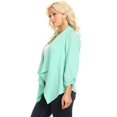 thumbnail image 4 of MOA COLLECTION Women 3/4 Sleeve Woven Blazer Open Front Cardigan Jacket Work Office Blazer, 4 of 5
