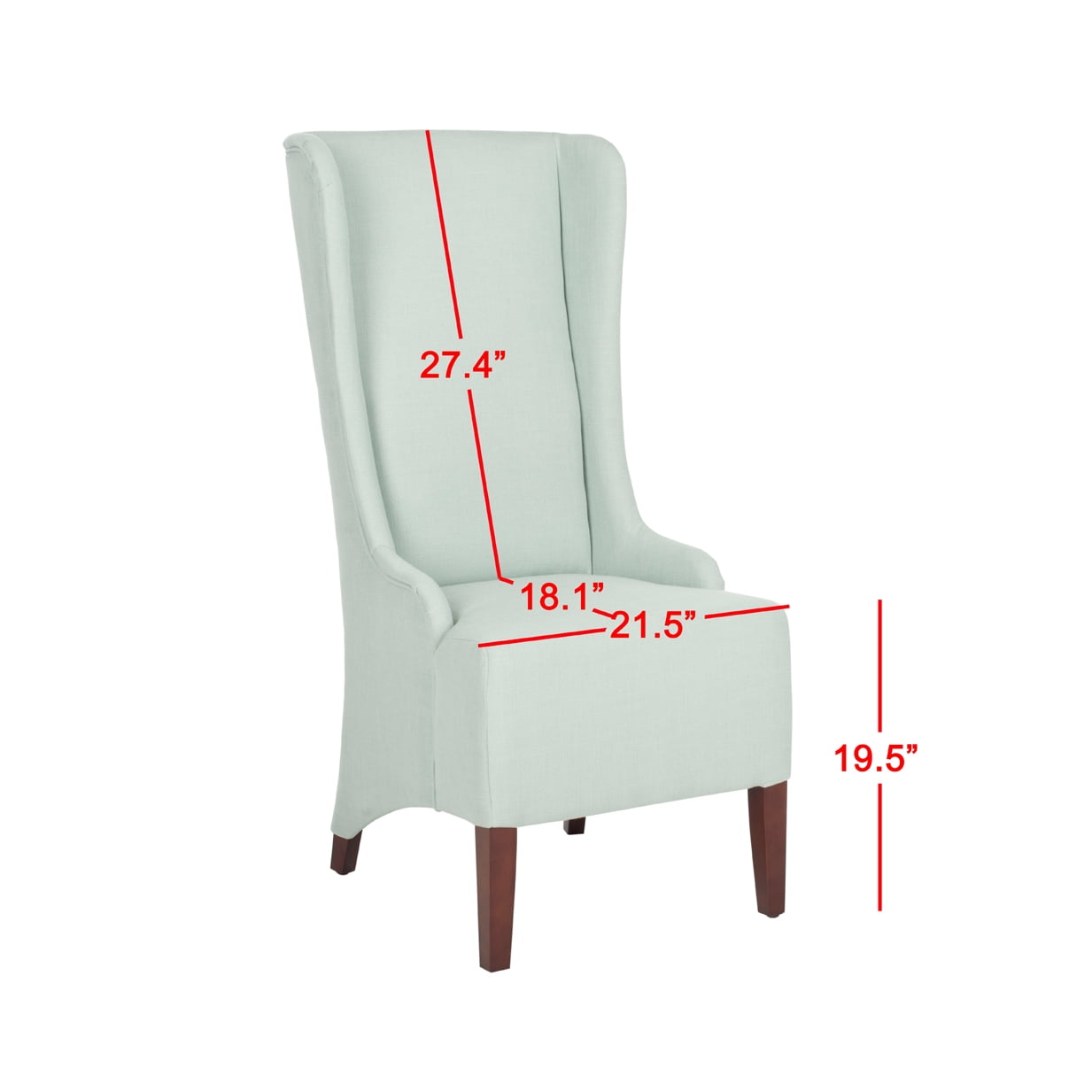 SAFAVIEH Bacall 20''H Linen Dining Chair Seafoam Green