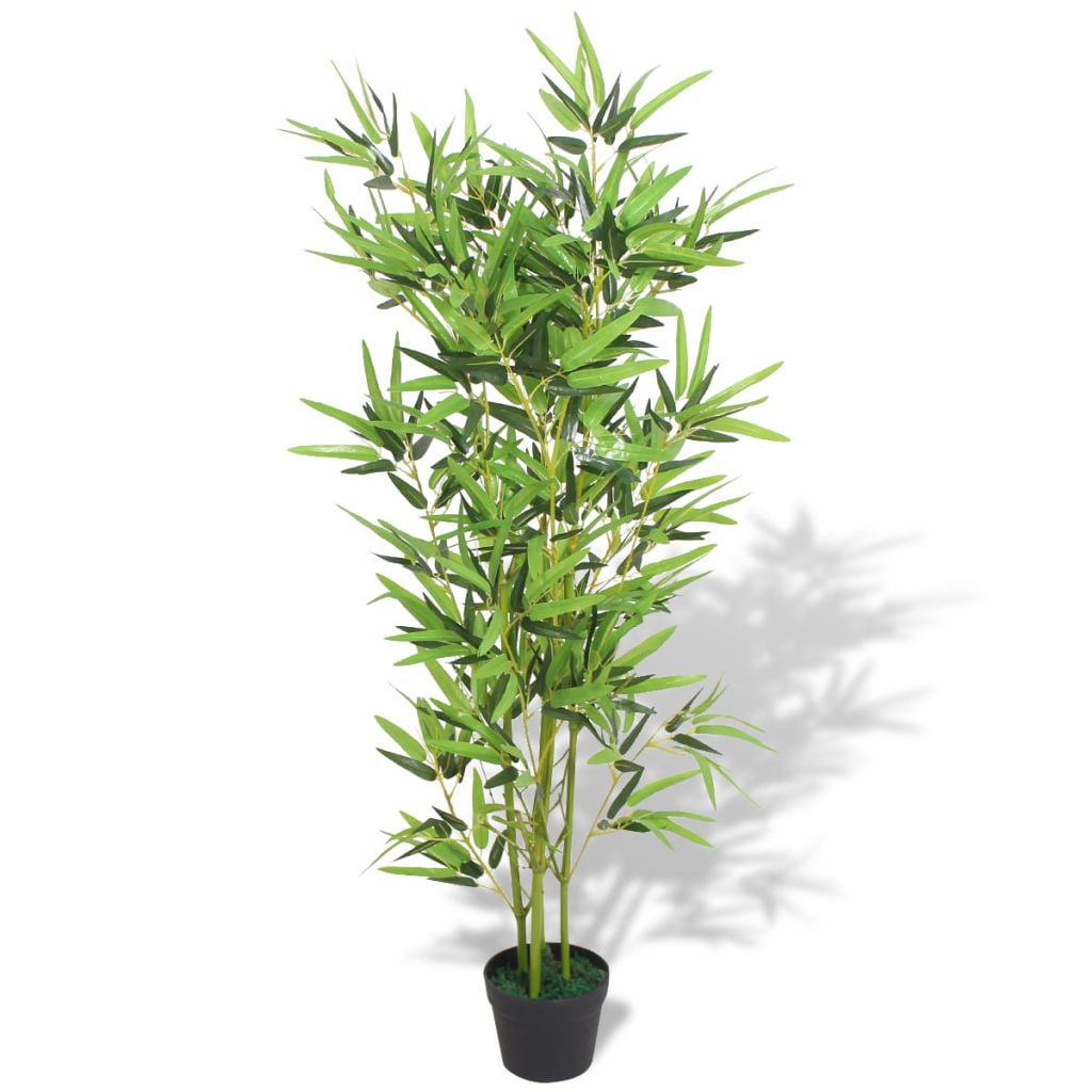 Artificial Bamboo Plant with Pot 47.2&quot; Green