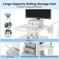 thumbnail image 5 of Rocita Mobile Trolley Cart, Portable Rolling Cart Medical Cart Trolley Beauty Storage Platform Carts with 110lbs Load, 3 Drawers and Curved Handle, 5 of 9