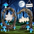 thumbnail image 6 of Emesak Ghost on a Tree Swing - Halloween Decorations Indoor, Cute Swinging Ghost Figurine for Desk & Bookshelf, Spooky Resin Statue (4.72in), Funny Haunted House Ornament for Garden, Patio (Set-2PCS), 6 of 7