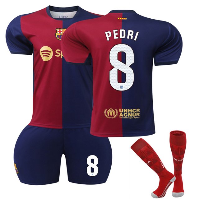 Hommes Femmes Adultes MESSI 10 PEDRI 8 LAMINE YAMAL 27 Maillot de Soccer Soccer