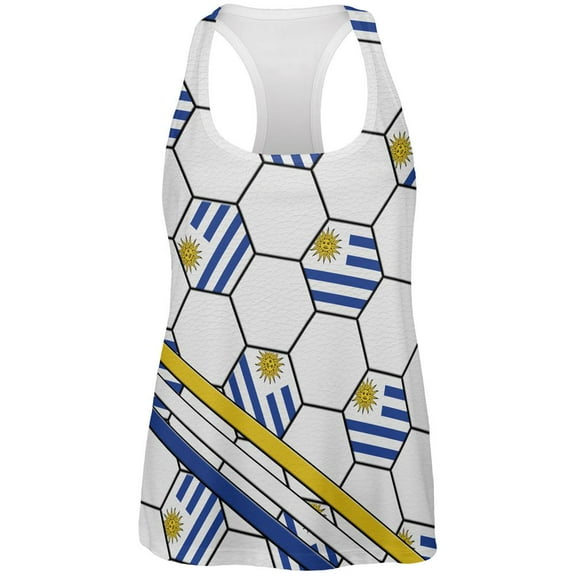 World Cup Uruguay Soccer Ball All Over Womens Work Out Tank Top