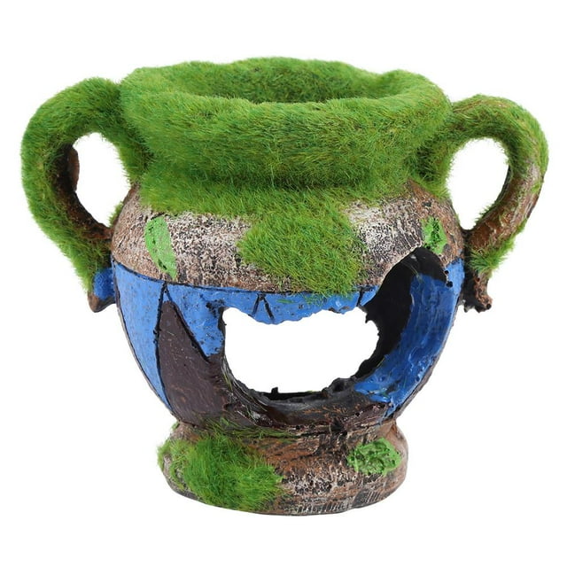 WALFRONT Vase en Résine Simulé Cache Maison Ornements d'Aquarium pour Aquarium, Décoration d'Aquarium en Résine, Décoration d'Aquarium en Résine Simulée