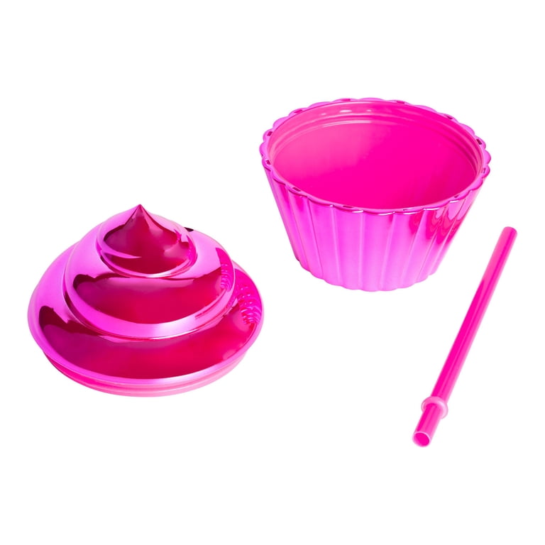 Strictly Fancy Plastic Pink Cupcake Tumbler, 1 Piece - Walmart.com