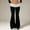 White, variant on Women's Fold Over Waist Flare Pants High Waist Stretchy Bootcut Yoga Bell Bottom Trousers, L