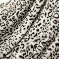 thumbnail image 4 of Plush Fuzzy Faux Fur Luxury Snow Leopard Throw with Sherpa Back ch, Black and White Fluffy Furry Super Soft Thick Warm Heavy Throw Blankets for Sofa Couch Bed Chair Cover Home Décor Snow, 4 of 6