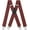 Burgundy, variant on HL Mens Suspenders X-Back 2" Wide Adjustable Solid Straight Heavy Duty Clip Suspenders for Men