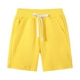 thumbnail image 2 of Efsteb Baby Boy Clothes Newborn Infant Toddler Boys Clothes Sets Short Sleeve Solid Color Tops Solid Color Shorts Casual Suit Pocket (Z03_Yellow,7-8 Years), 2 of 4