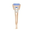 thumbnail image 3 of Angara Natural 2.25 Ct. Tanzanite with Diamond Classic Ring in 14K Rose Gold for Women (Ring Size: 3), 3 of 9