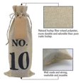 thumbnail image 2 of Numbered Burlap Wine Bags for Blind Wine Tasting Party Supplies, 10pcs Reusable Hessian Cloth Bottle Gift Bags with Kraft Tags, 2 of 5
