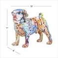 thumbnail image 4 of 13" x 7" Multi Colored Polystone Graffiti Bulldog Sculpture, by DecMode, 4 of 9
