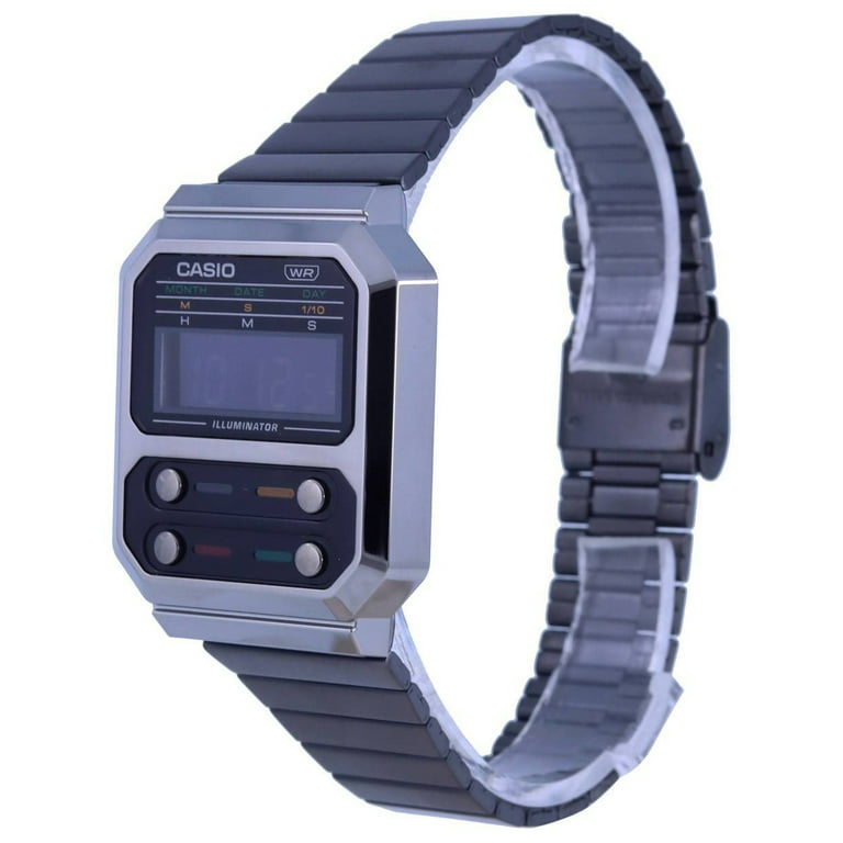 Casio Vintage Youth Digital Unisex Watch A100WEGG-1 A100WEGG-1A Stainless Quartz Steel