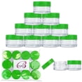 thumbnail image 1 of Beauticom 240 Pieces High Quality 20G/20ML Clear Round Acrylic Cosmetic Product Sample Travel Jars with Flat Top Lids (Green), 1 of 5