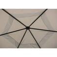 thumbnail image 2 of Sunjoy  Patio 11 ft. x 11 ft. Gray and Black 2-tone Pop Up Portable Hexagon Steel Gazebo Grey, 2 of 5