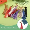 thumbnail image 4 of Uxcell 6-Pack PU Leather Tassel 5.9 Inch Small Keychain Tassel Red with Rings for DIY Crafts, 4 of 7