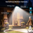 thumbnail image 5 of HAARAY Light Sensor Auto Flip Solar Motion Sensor Lights Outdoor 2200mAh, 1500LM LED Solar Security Flood Lights Outdoor Waterproof IP65 No Flicker for Outside Yard Patio Porch Fence, 1 Pack, 5 of 10