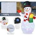 thumbnail image 4 of Gymax 5ft Inflatable Christmas Snowman Indoor Outdoor Blow Up Decor w/ LED Light, 4 of 6