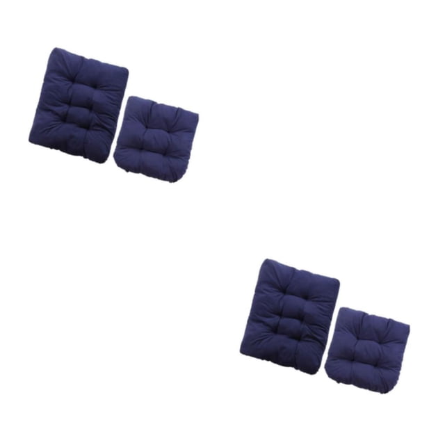 Billuyoard Rocking Chair Cushion Non Slip with Soft Thick Ties for Garden Chairs Azul 2Conjunto