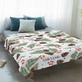 thumbnail image 4 of Pine Cones Blanket Soft Cozy Warm Throw Blanket for Couch, Plush Fuzzy Flannel Fleece Blankets for Sofa, Winter Branches Berry Snowflakes Plants Bed Blankets Lightweight Gifts for Women, 32"x48", 4 of 9