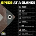 thumbnail image 7 of 6 ft. x 8 ft. Heavy-Duty Commercial Brown/Silver Tarp Cover 10 Mil Thick Weave Material, Waterproof, 7 of 7