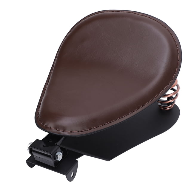 Moto Rétro, Solo avec Kit de Support à Ressort en Faux Cuir, Support Solide, Ajustement Universel pour Moto Rétro